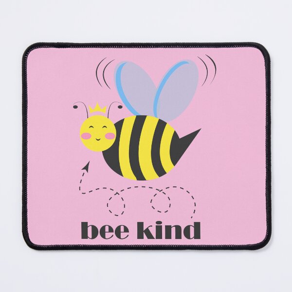 Item preview, Happy bee princess character with crown and typography Bee Kind designed and sold by CutieBlue.