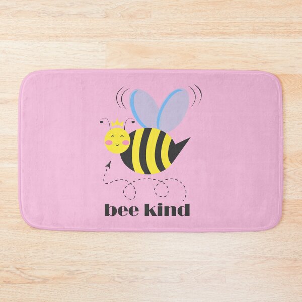 Item preview, Happy bee princess character with crown and typography Bee Kind designed and sold by CutieBlue.
