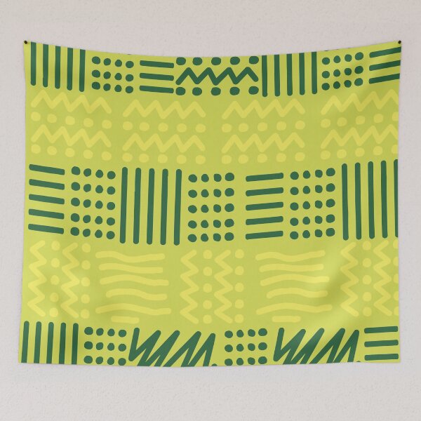 Item preview, African Deco Bogolan Fabric Design designed and sold by Wolagno.