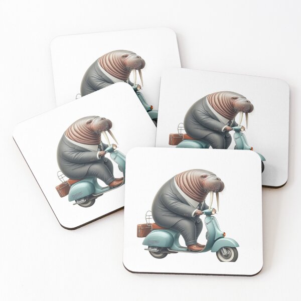 Item preview, Morse go to work in scooter- Fun cartoon with animals designed and sold by NovaMode.