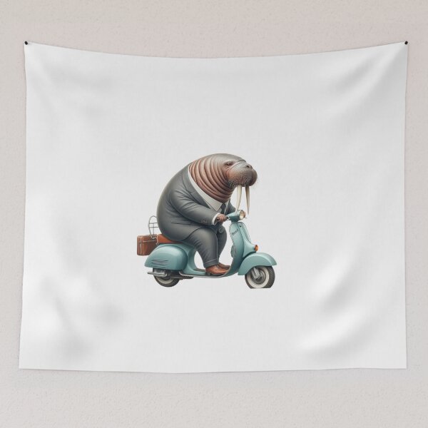 Item preview, Morse go to work in scooter- Fun cartoon with animals designed and sold by NovaMode.