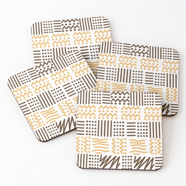 Item preview, African Deco Bogolan Fabric Design designed and sold by Wolagno.