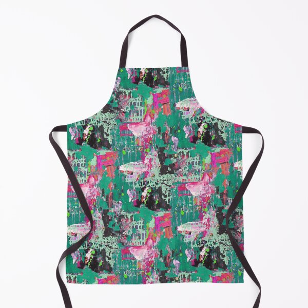 Item preview, Artistic pattern dripping green designed and sold by Alessandro Remo Mazzoni Remotextiles.