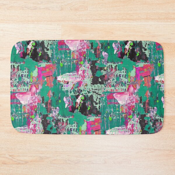 Item preview, Artistic pattern dripping green designed and sold by Alessandro Remo Mazzoni Remotextiles.