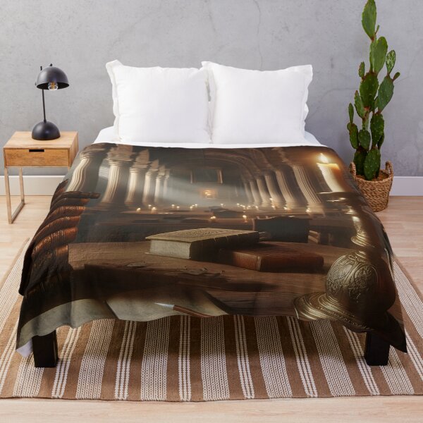Item preview, Timeless Charm: Ancient Library Design Décor designed and sold by PandaTShirtShop.