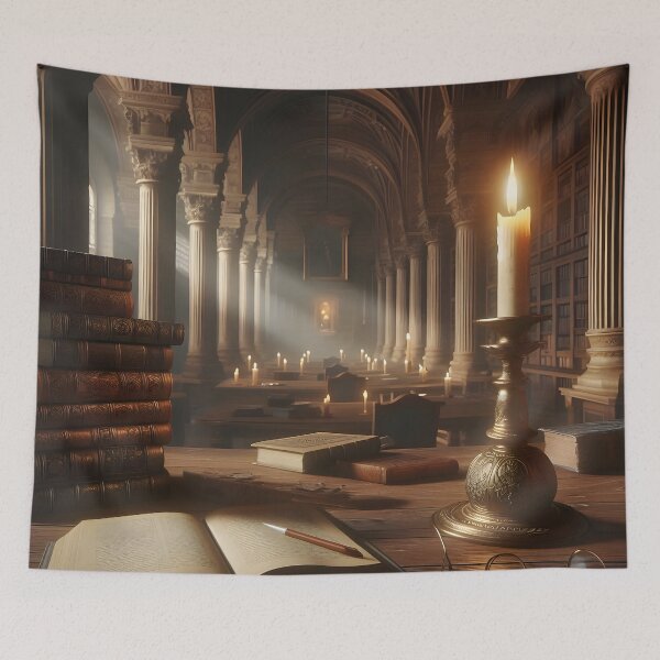 Item preview, Timeless Charm: Ancient Library Design Décor designed and sold by PandaTShirtShop.