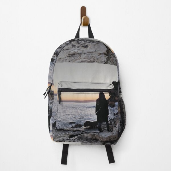 Item preview, Gazing at the Sunset: A Solitary Woman on the Gargano Coast designed and sold by EpicVistas.