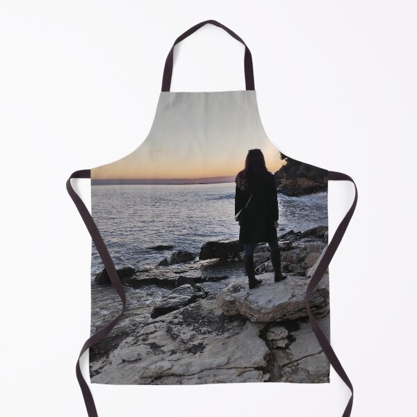 Item preview, Gazing at the Sunset: A Solitary Woman on the Gargano Coast designed and sold by EpicVistas.