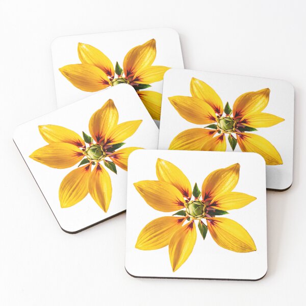 Item preview, Vibrant orange white green Flower Illustration - Botanical Artwork, Sensations of a vibrant spring day designed and sold by yeekazar.
