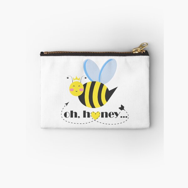 Item preview, Happy bee princess character with tiara and typography Oh Honey designed and sold by CutieBlue.