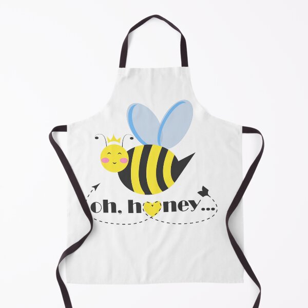 Item preview, Happy bee princess character with tiara and typography Oh Honey designed and sold by CutieBlue.
