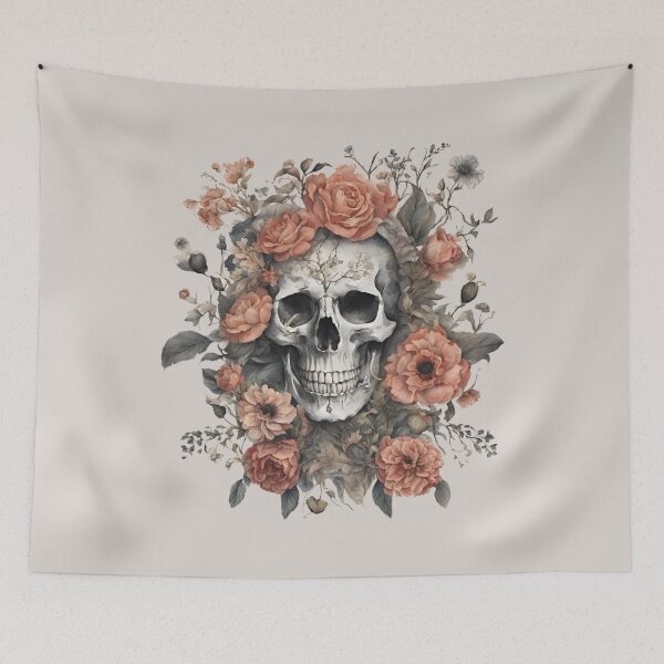 Item preview, Floral Skeleton -- Spring Fashion Tee designed and sold by Ayman Toumarti.