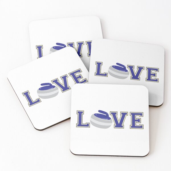 Item preview, Love Curling Varsity Letters Typographic Design designed and sold by CreativeTwins.