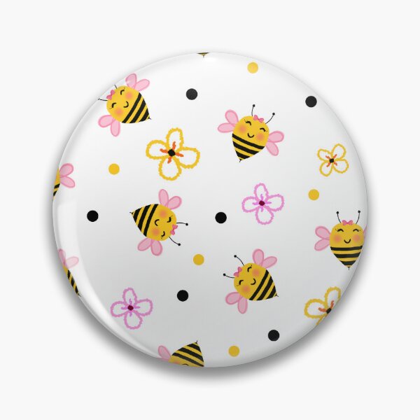 Item preview, Bee cute flowers Pattern designed and sold by BeebooDesign.