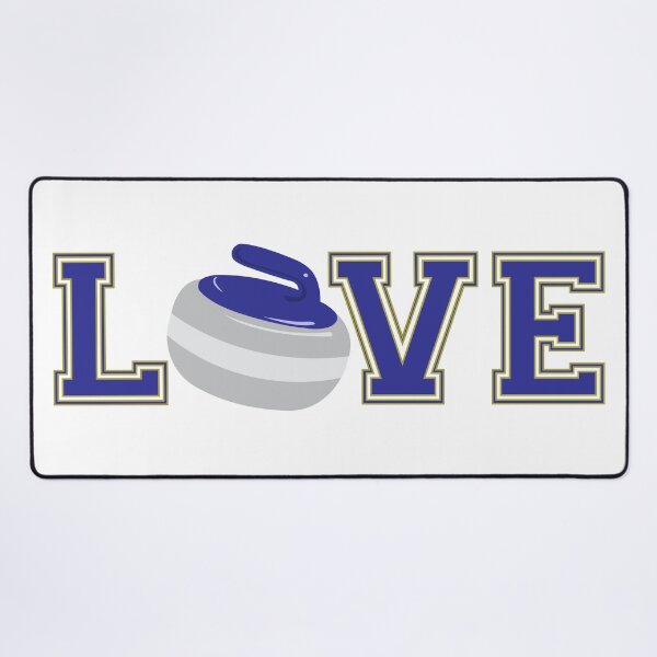 Item preview, Love Curling Varsity Letters Typographic Design designed and sold by CreativeTwins.