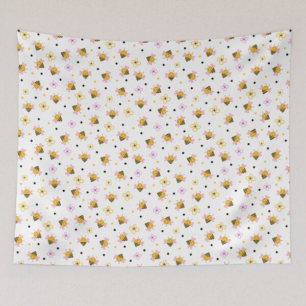 Item preview, Bee cute flowers Pattern designed and sold by BeebooDesign.