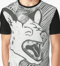 Laughing, Singing, Crying, Hyena, Carved Print Graphic T-Shirt