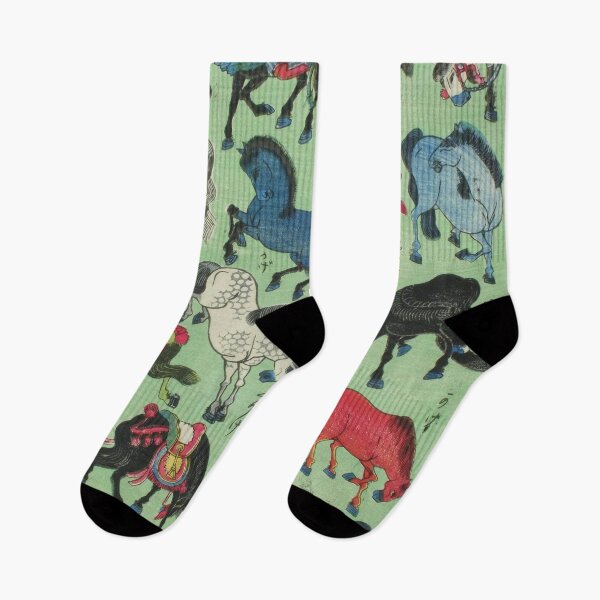 Item preview, Utagawa Hiroshige - Horses, a New Publication (Shimpan uma zukushi) designed and sold by Onodera.
