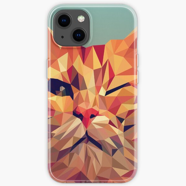 geometrische Katze iPhone Flexible Hülle