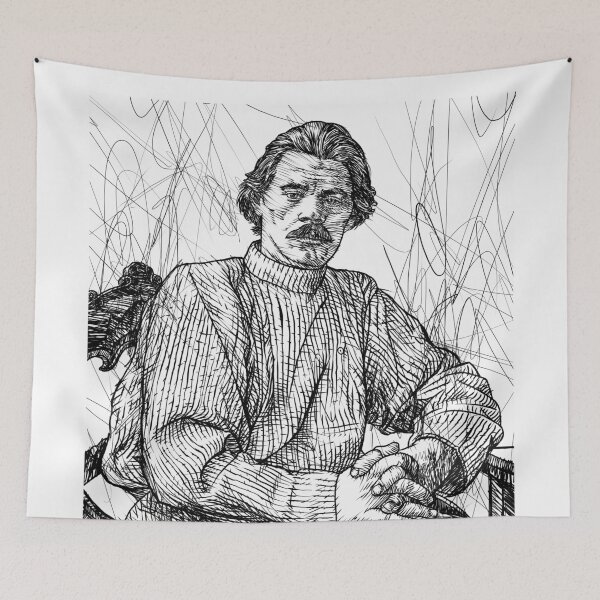 Item preview, MAXIM GORKY ink portrait .1 designed and sold by lautir.