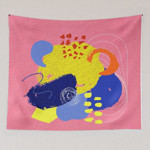 Item preview, Pink Abstract no 1 designed and sold by modernshapes.