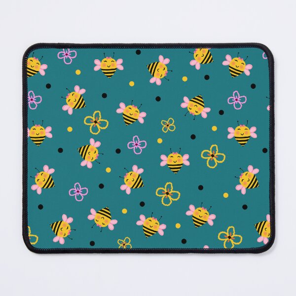 Item preview, Bee cute flowers Pattern designed and sold by BeebooDesign.