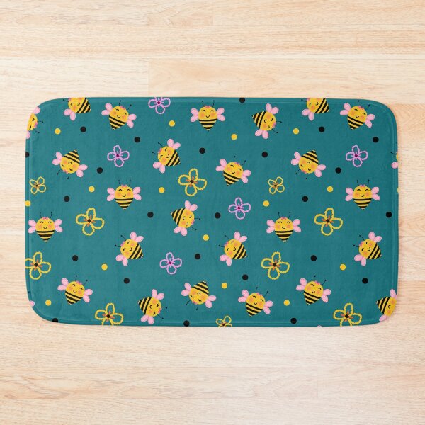 Item preview, Bee cute flowers Pattern designed and sold by BeebooDesign.