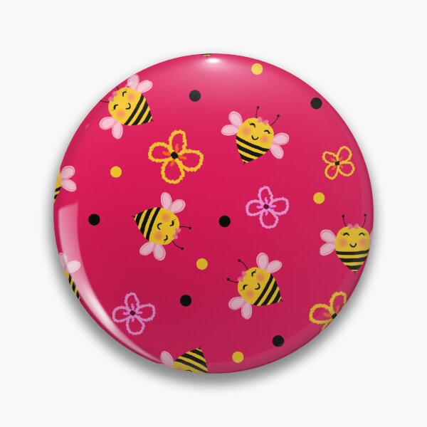 Item preview, Bee cute flowers Pattern designed and sold by BeebooDesign.