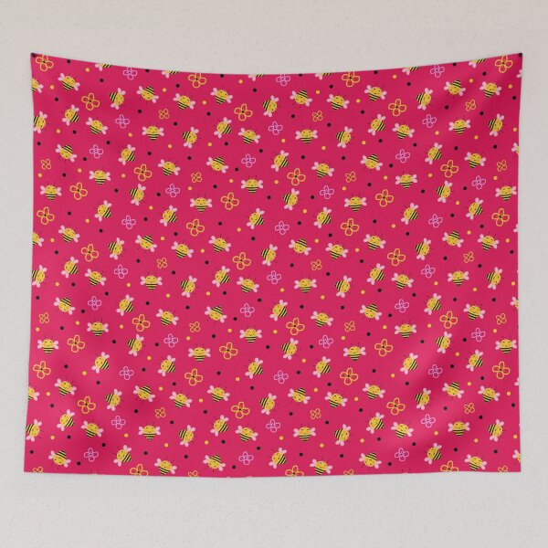 Item preview, Bee cute flowers Pattern designed and sold by BeebooDesign.