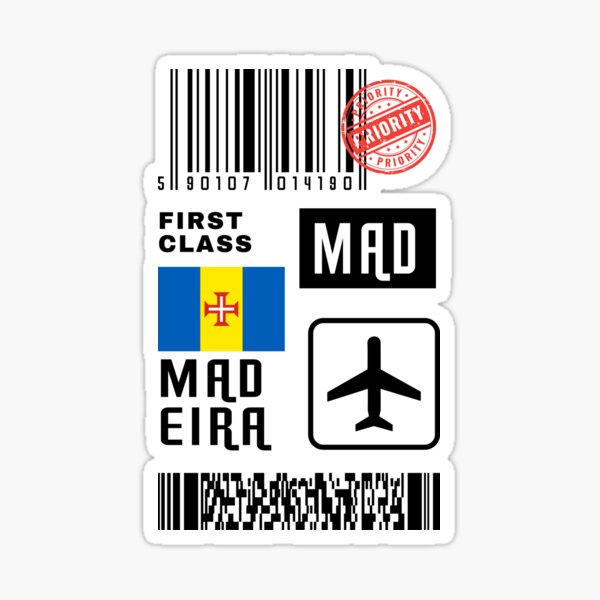 Item preview, Madeira Island International Airport Sticker designed and sold by Madeira Vacations.