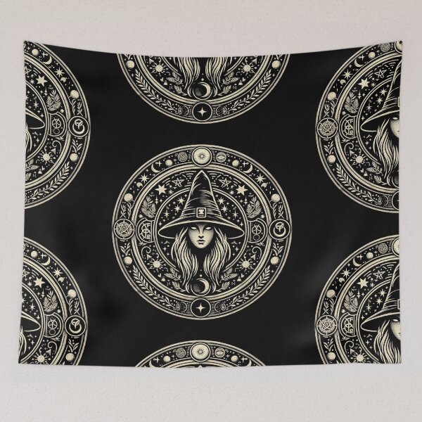 Item preview, Enchanted Witch Elemental Circle Art designed and sold by Jesse Veils.