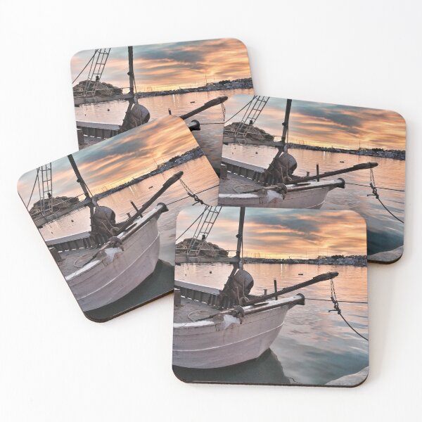 Item preview, Sunset Reflections: Bow of a Fishing Boat in Manfredonia designed and sold by EpicVistas.