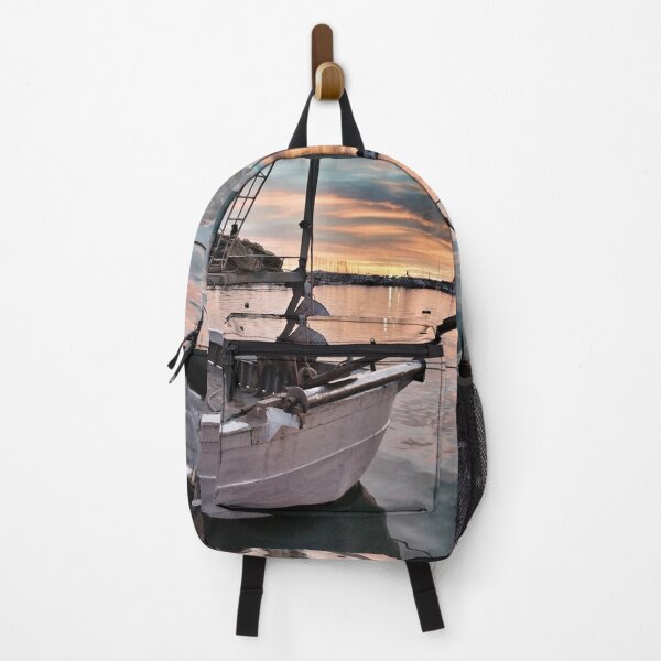 Item preview, Sunset Reflections: Bow of a Fishing Boat in Manfredonia designed and sold by EpicVistas.