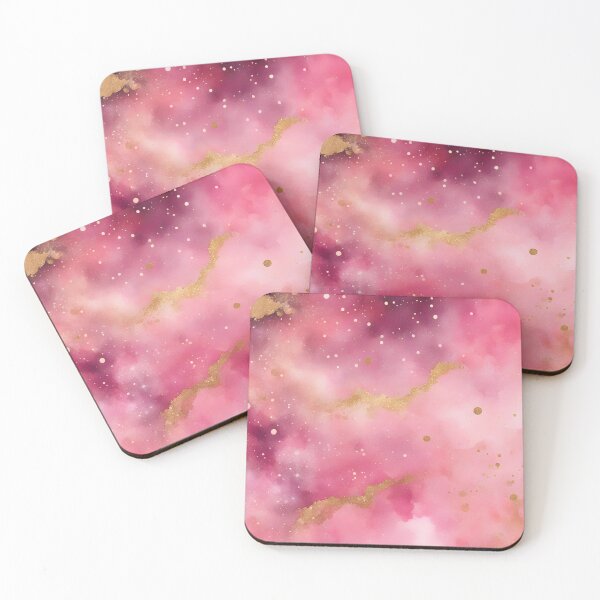 Item preview, Pink and Gold Abstract Watercolor Space designed and sold by CalmnessbyChoice.