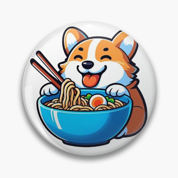 Item preview, Culinary Canine Delight Corgi Enjoying Ramen designed and sold by SellingWSarah17.