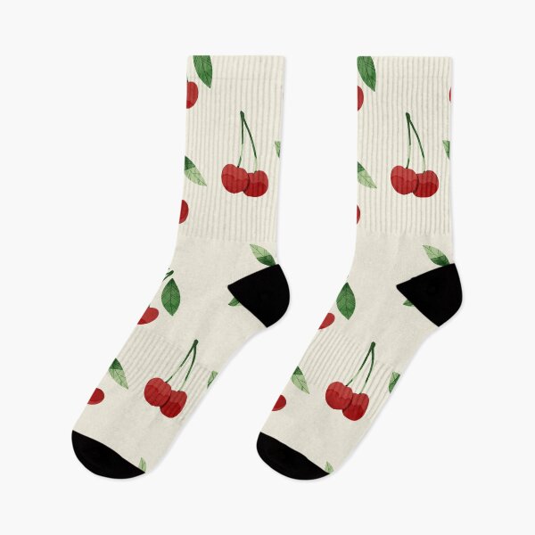 Item preview, Cute cherries and green leaves seamless pattern. designed and sold by helga-wigandt.