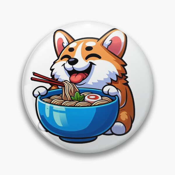 Item preview, Culinary Canine Delight Corgi Enjoying Ramen designed and sold by SellingWSarah17.