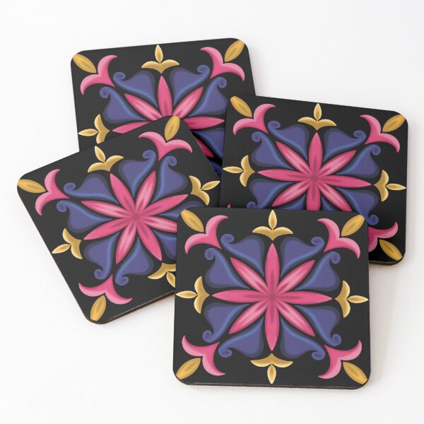 Item preview, Colorful Floral Mandala Rangoli Illustration designed and sold by omg-designs.