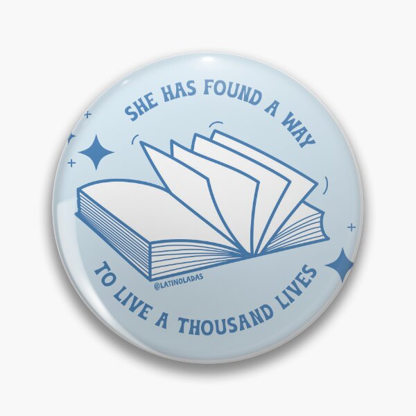 Item preview, She Has Found A Way To Live A Thousand Lives / Light Blue Pastel Colors Bookworm Kindle Aesthetic Quote  designed and sold by Latinoladas.