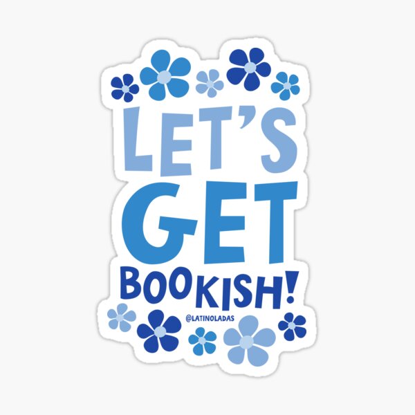 Artikel-Vorschau von Lasst uns bücherhaft werden! / Hellblaue Pastellfarben Blumen Bücherwurm Kindle Ästhetisches Zitat, designt und verkauft von Latinoladas.