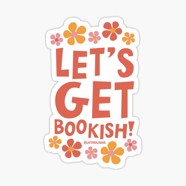 Artikel-Vorschau von Lasst uns bücherhaft werden! / Rosa Orange Pastellfarben Blumen Bücherwurm Kindle Ästhetisches Zitat, designt und verkauft von Latinoladas.