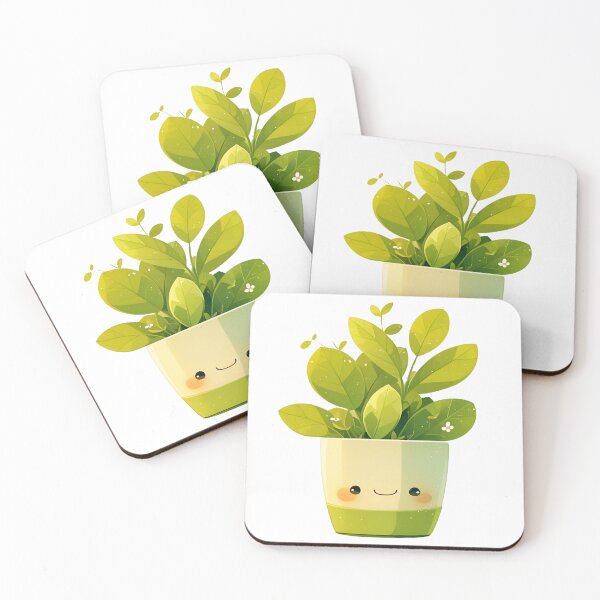 Item preview, Happy Pot, Kawaii Plant designed and sold by CrownArtCraft.