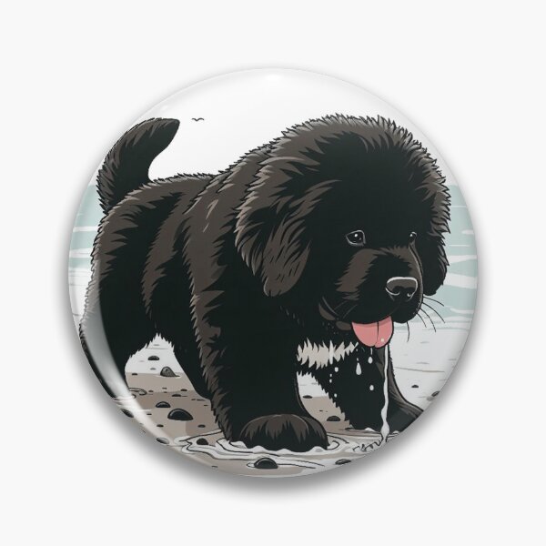 Item preview, Newfie Puppy at the Beach designed and sold by Christine Mullis.