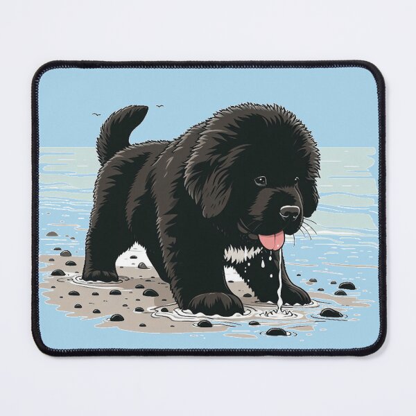 Item preview, Newfie Puppy at the Beach designed and sold by Christine Mullis.