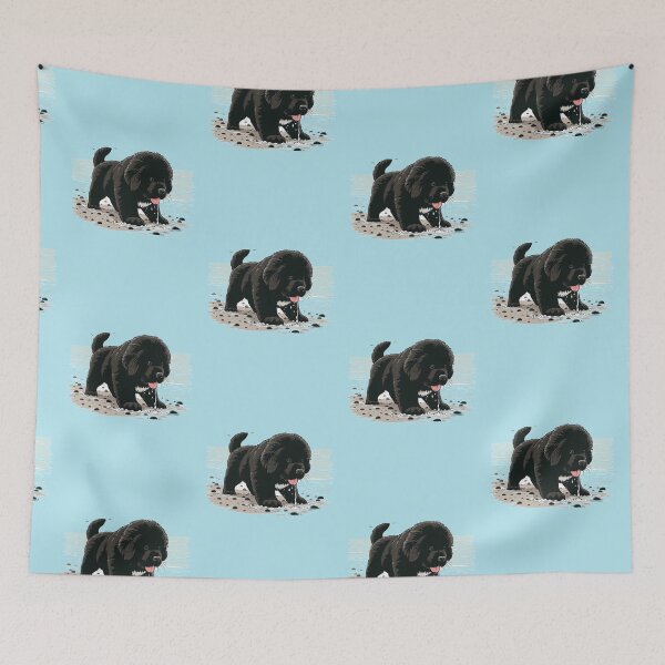 Item preview, Newfie Puppy at the Beach designed and sold by Christine Mullis.