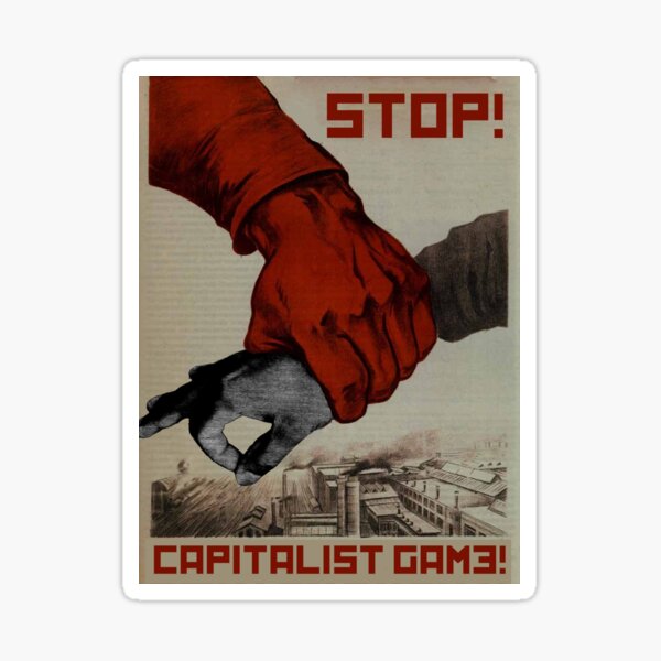 Capitalist Finger Game Sticker