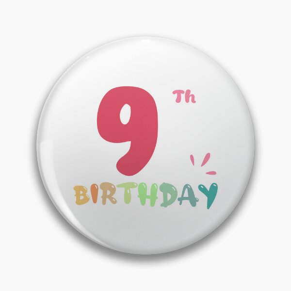 Item preview, Happy 9th Birthday designed and sold by SimpleP.