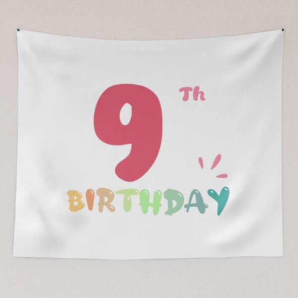 Item preview, Happy 9th Birthday designed and sold by SimpleP.