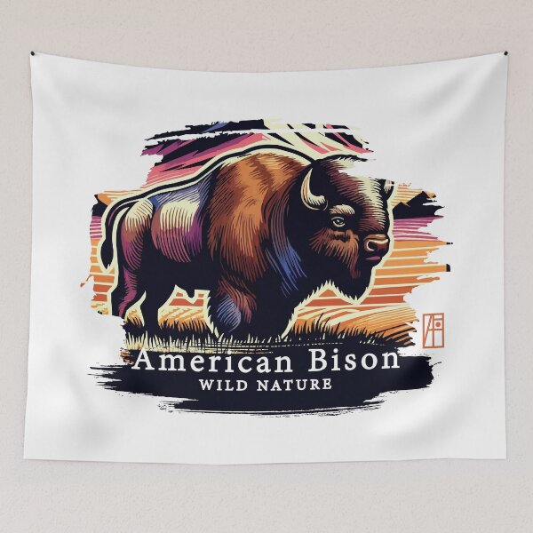 Item preview, American Bison - WILD NATURE - BISON -12 designed and sold by ArtProjectShop.