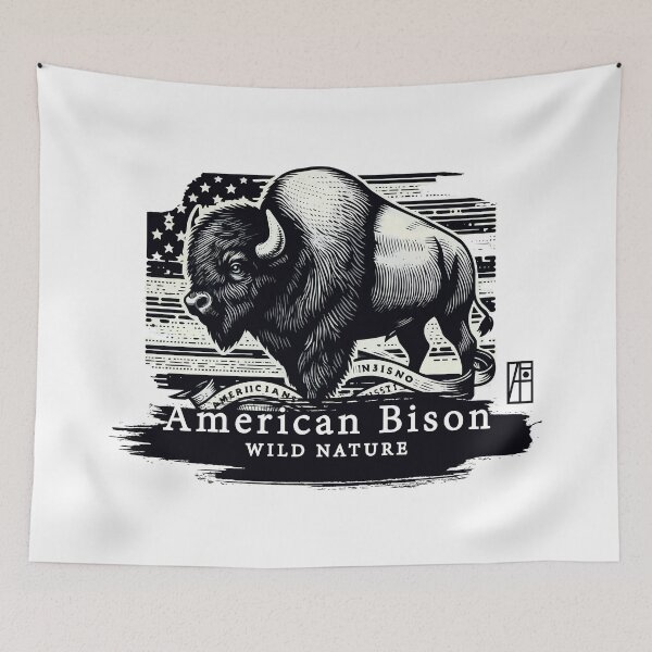 Item preview, American Bison - WILD NATURE - BISON -16 designed and sold by ArtProjectShop.